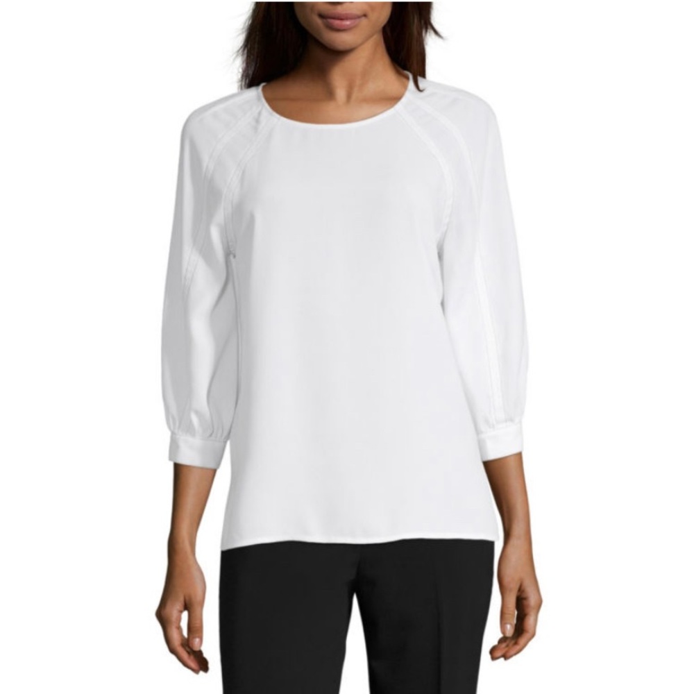 NWT Worthington Round Neck 3/4 Sleeve Blouse
